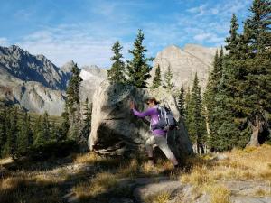 Pushing Boulder Pawnee Pass